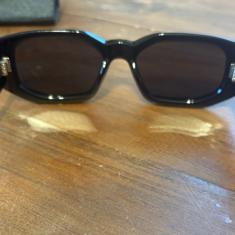 Black Rectangular Sunglasses With Case - image 4